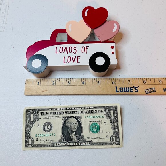 LOADS OF LOVE pickup truck Valentines Day decoration Heart Valentine tiered tray - Picture 6 of 8